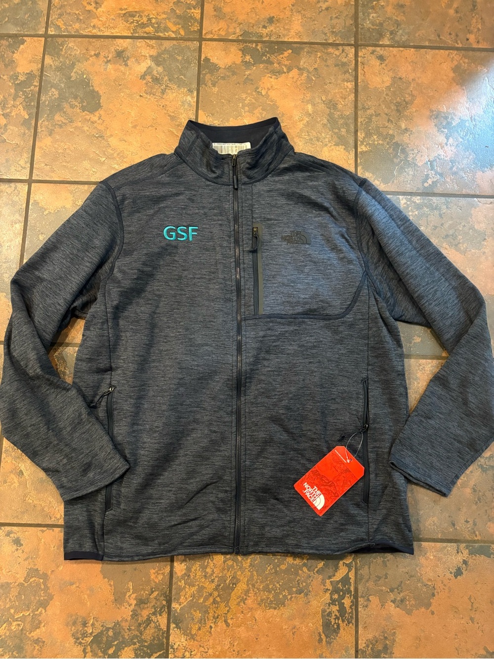 🔴The North Face Men's Heathered Charcoal Full-Zip Jacket